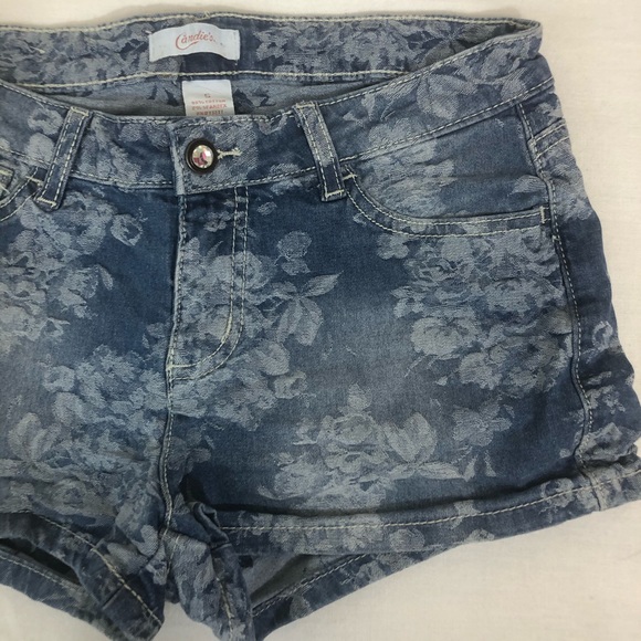 ✅4-20$ Jean Shorts flower pattern size 5 boho - Picture 3 of 5